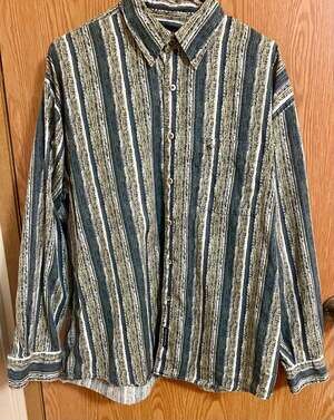 Greg Norman Collection Long Sleeve Striped Shirt Size L/G